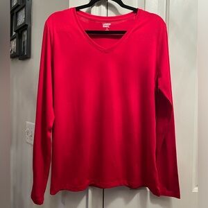 Lands’ End Women’s V-neck Long Sleeve Top - size M
